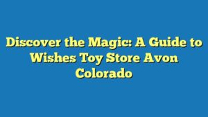 Discover the Magic: A Guide to Wishes Toy Store Avon Colorado