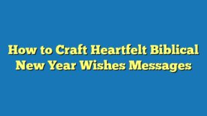 How to Craft Heartfelt Biblical New Year Wishes Messages