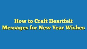 How to Craft Heartfelt Messages for New Year Wishes