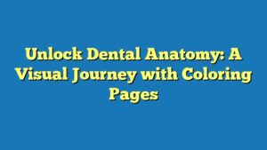 Unlock Dental Anatomy: A Visual Journey with Coloring Pages